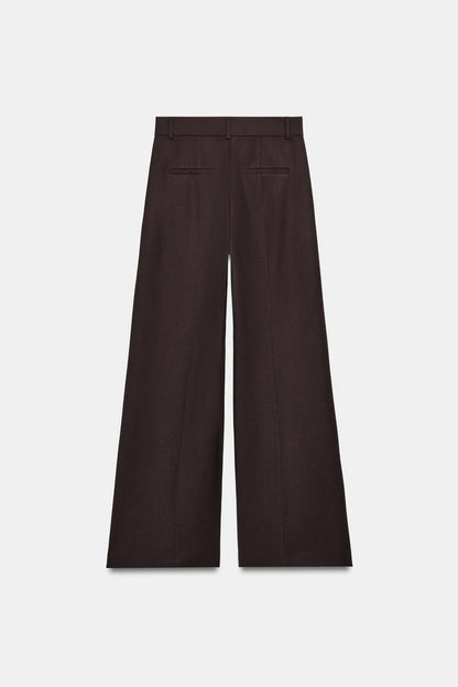MINIMALIST WIDE-LEG TROUSERS - ZW COLLECTION