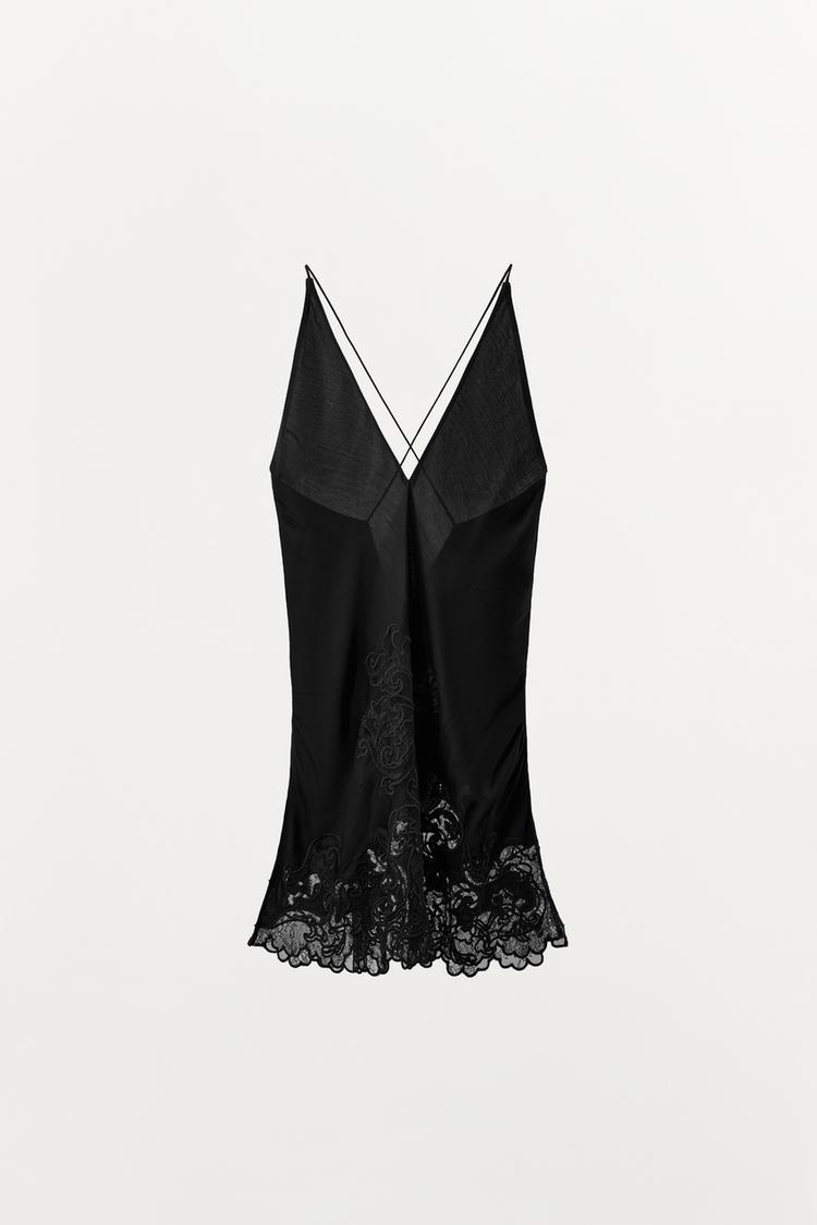 100% VISCOSE EMBROIDERED STRAPPY TOP