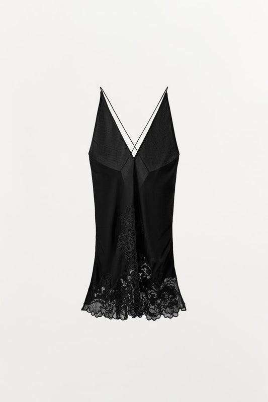 100% VISCOSE EMBROIDERED STRAPPY TOP