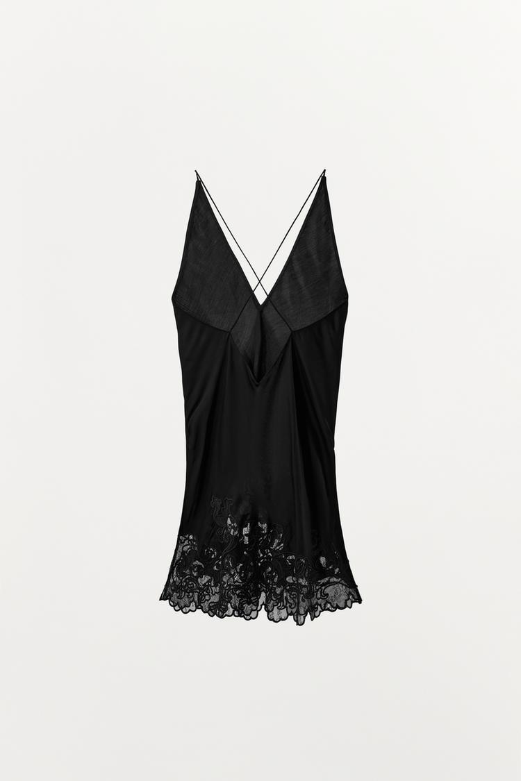 100% VISCOSE EMBROIDERED STRAPPY TOP