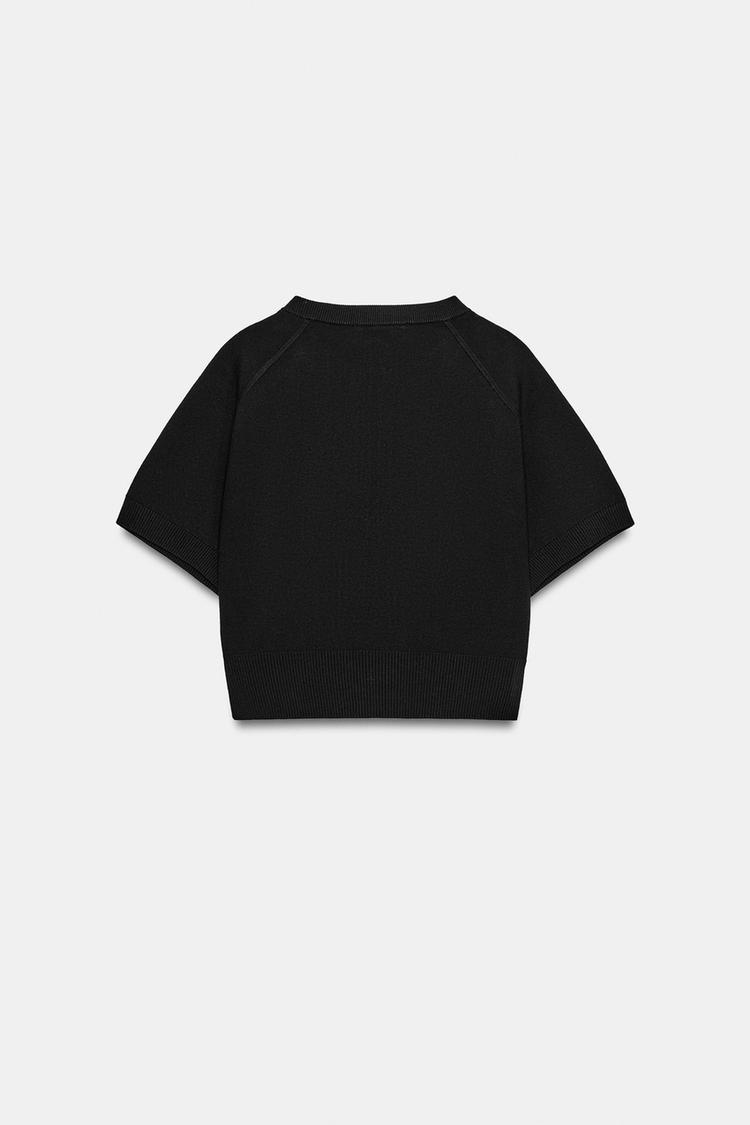 SHORT KNIT JACKET WITH ZIP