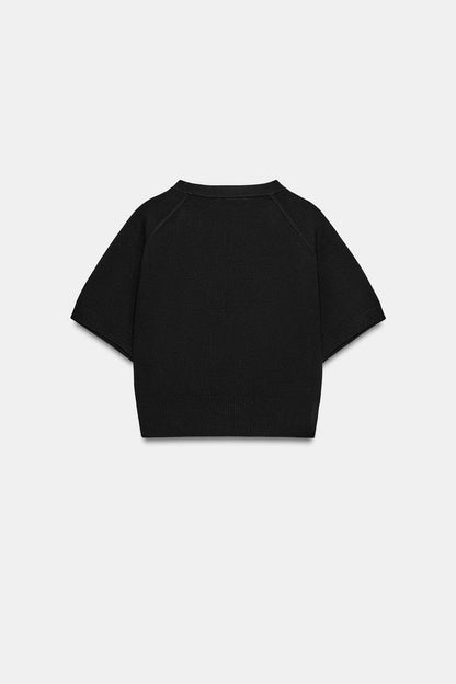 SHORT KNIT JACKET WITH ZIP