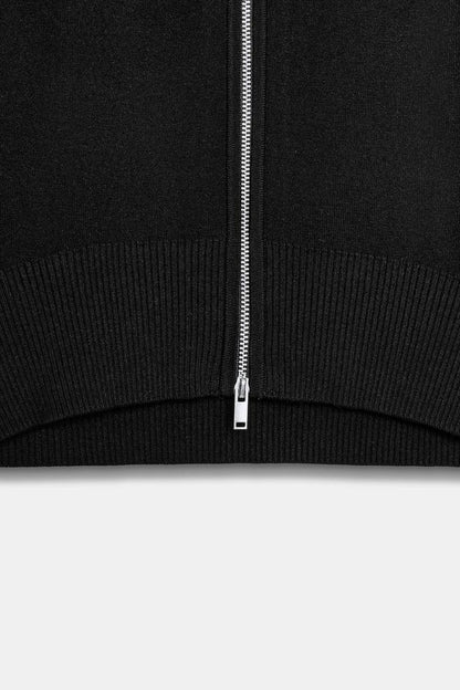 SHORT KNIT JACKET WITH ZIP