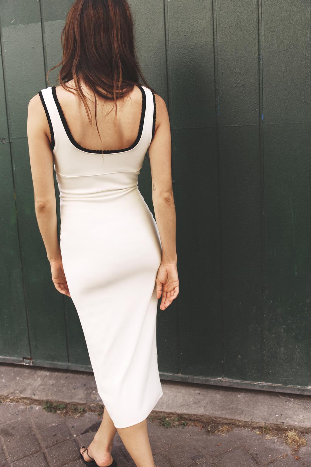 LONG CONTRAST DRESS