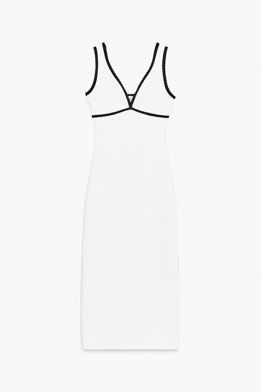 LONG CONTRAST DRESS