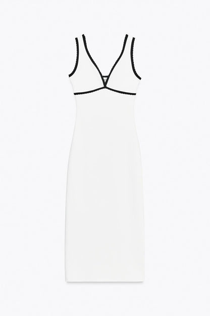 LONG CONTRAST DRESS