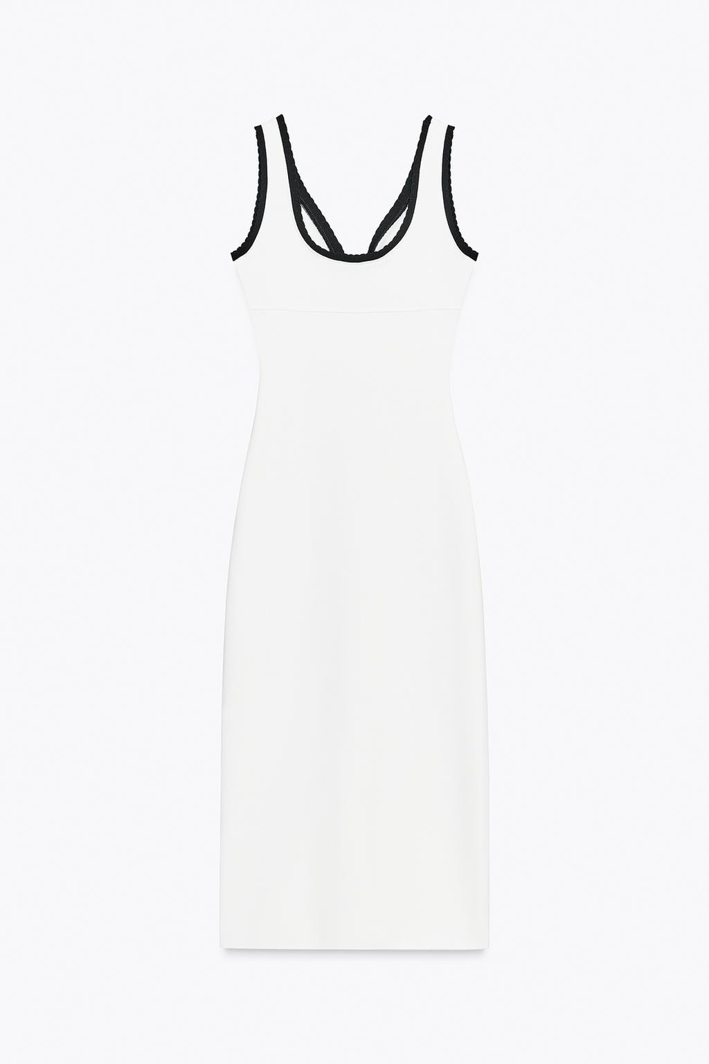LONG CONTRAST DRESS