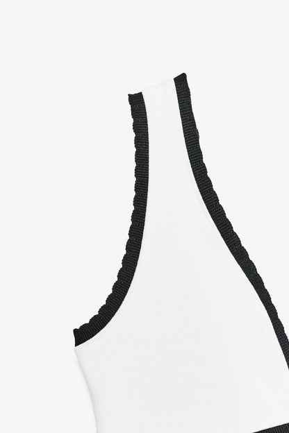 LONG CONTRAST DRESS