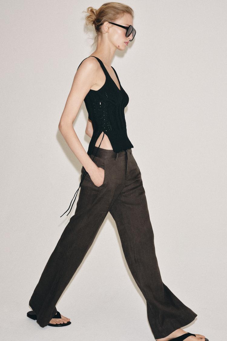 CORSETRY-INSPIRED KNIT LACE-UP TOP