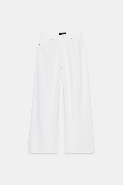 LOOSE WIDE-LEG MID-WAIST JEANS