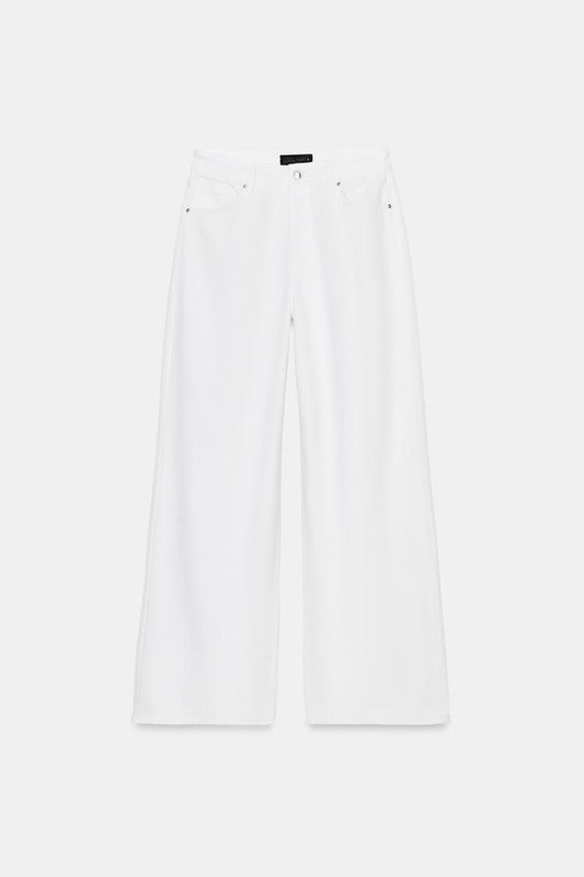 LOOSE WIDE-LEG MID-WAIST JEANS