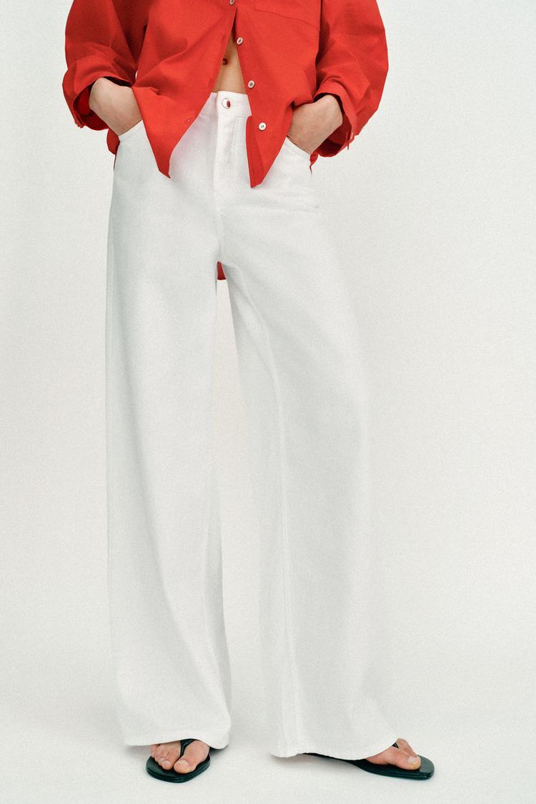 LOOSE WIDE-LEG MID-WAIST JEANS