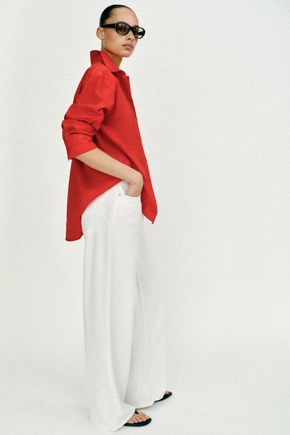 LOOSE WIDE-LEG MID-WAIST JEANS