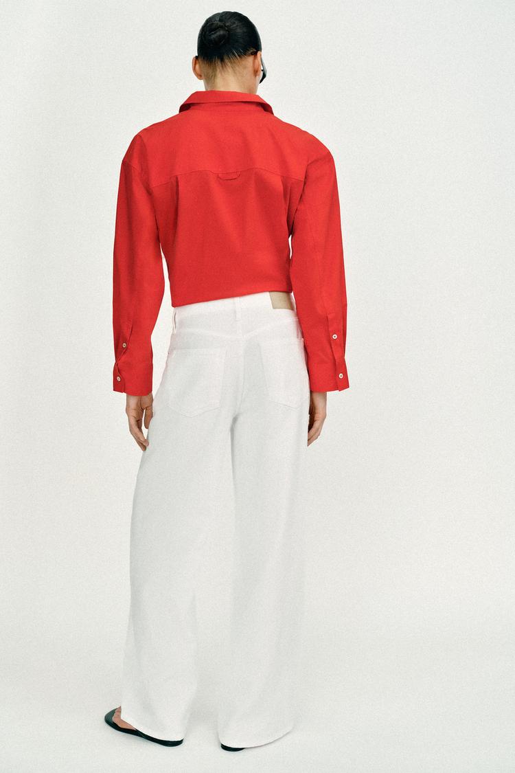 LOOSE WIDE-LEG MID-WAIST JEANS