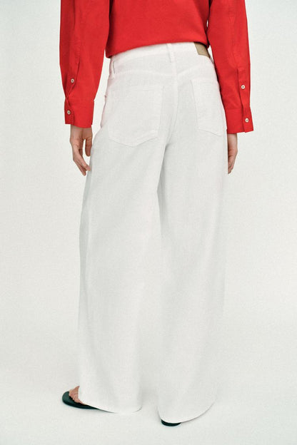LOOSE WIDE-LEG MID-WAIST JEANS