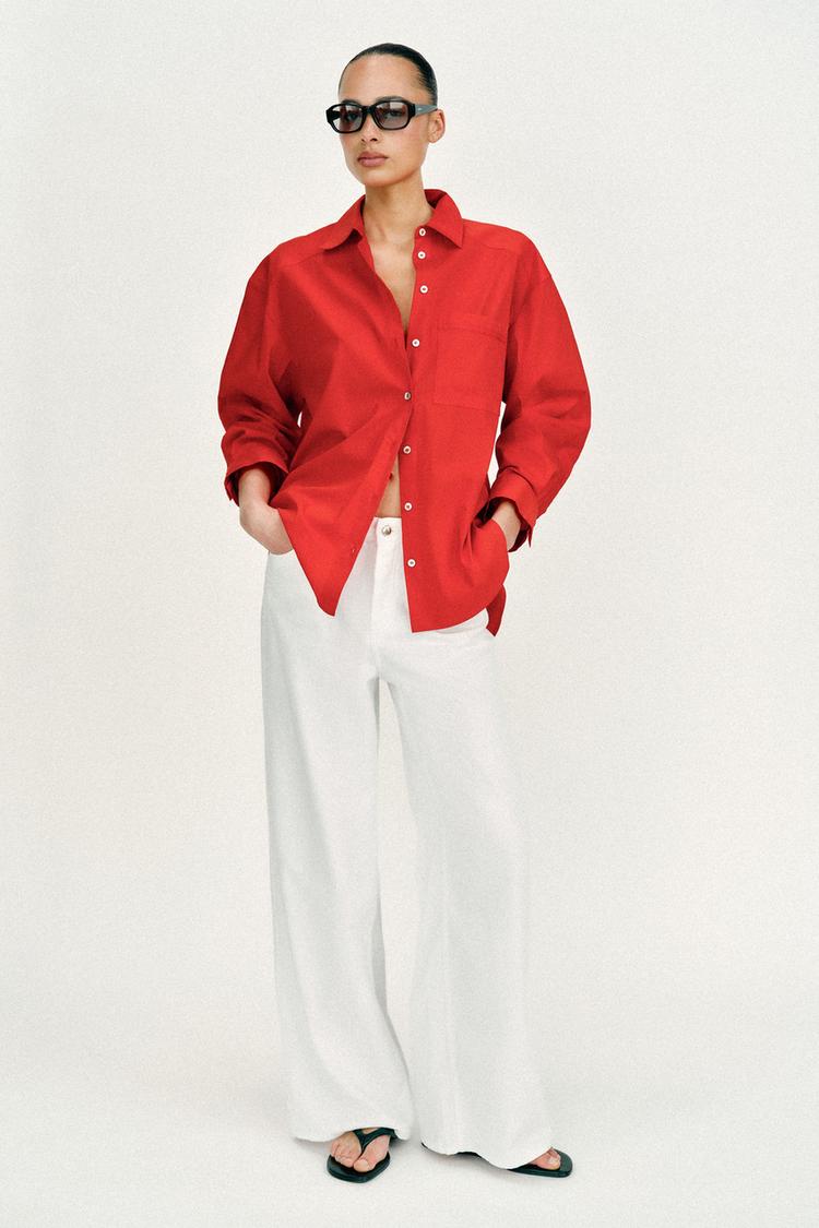 LOOSE WIDE-LEG MID-WAIST JEANS