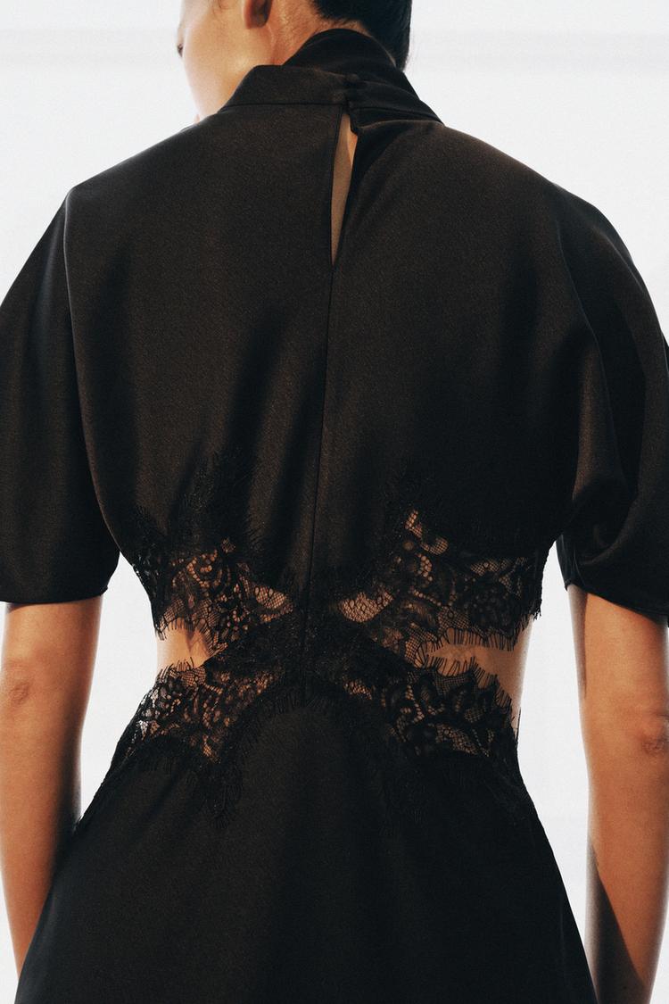 SATIN LACE DRESS