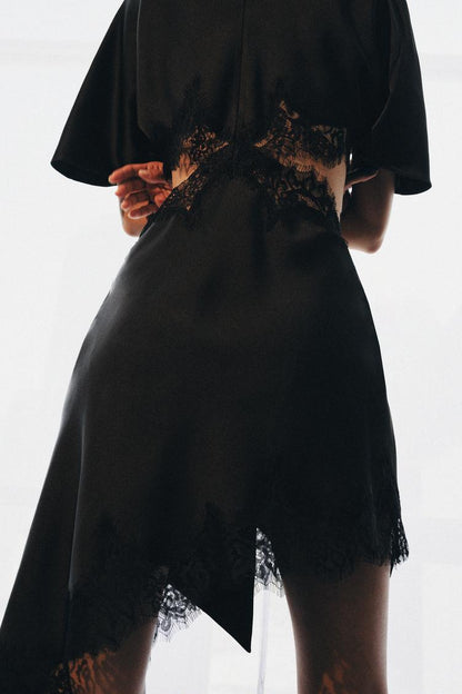 SATIN LACE DRESS