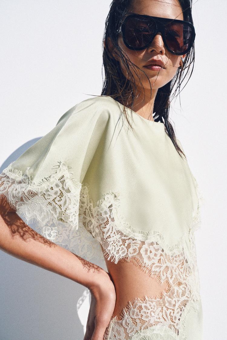 LACE CUT-OUT DRESS
