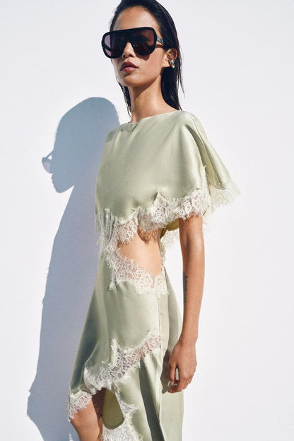 LACE CUT-OUT DRESS