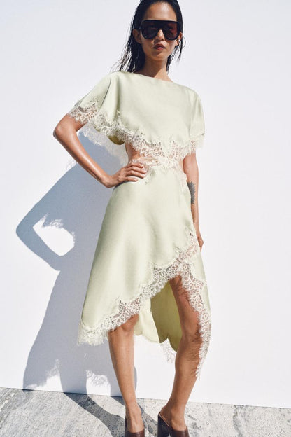 LACE CUT-OUT DRESS