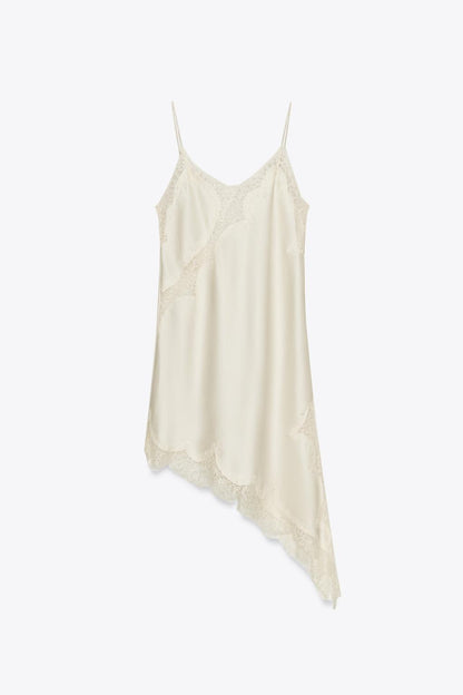 ASYMMETRIC LACE DRESS