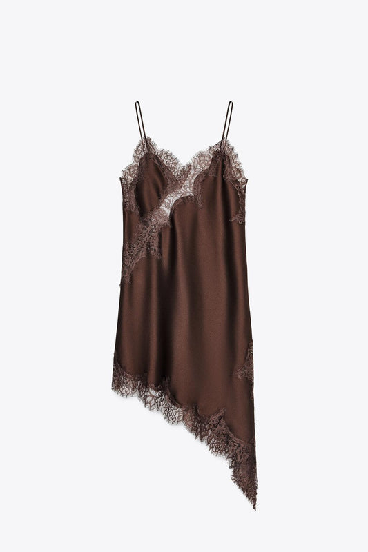 ASYMMETRIC LACE DRESS