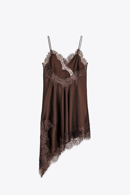 ASYMMETRIC LACE DRESS