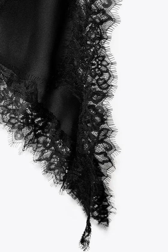 ASYMMETRIC LACE DRESS