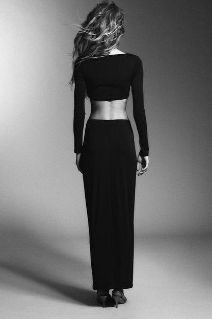 CREPE CROP TOP