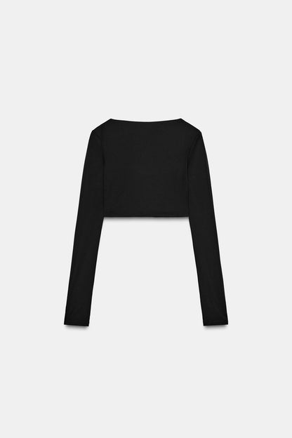 CREPE CROP TOP
