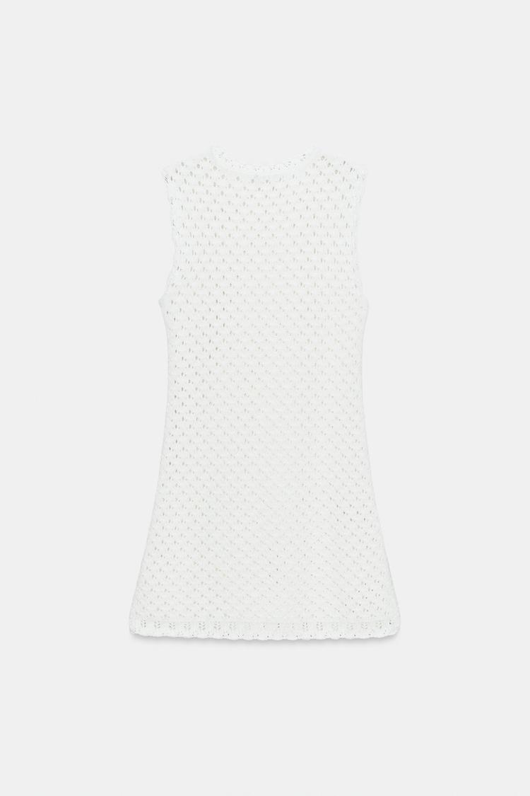POINTELLE KNIT MINI DRESS
