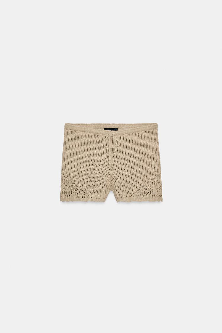 POINTELLE KNIT SHORTS