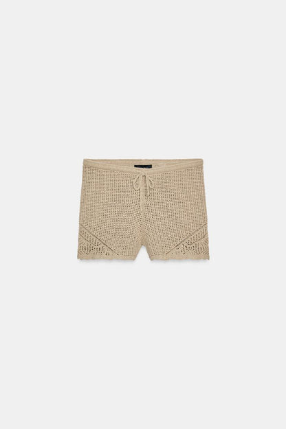 POINTELLE KNIT SHORTS