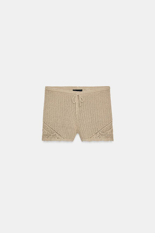 POINTELLE KNIT SHORTS