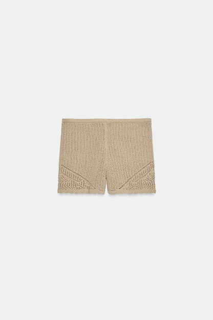 POINTELLE KNIT SHORTS