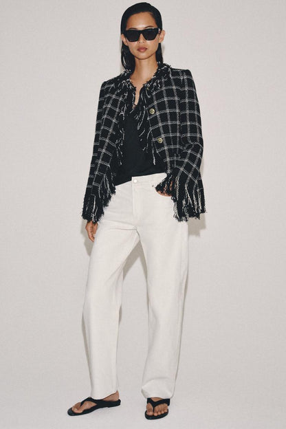 MID-WAIST STRAIGHT LEG JEANS