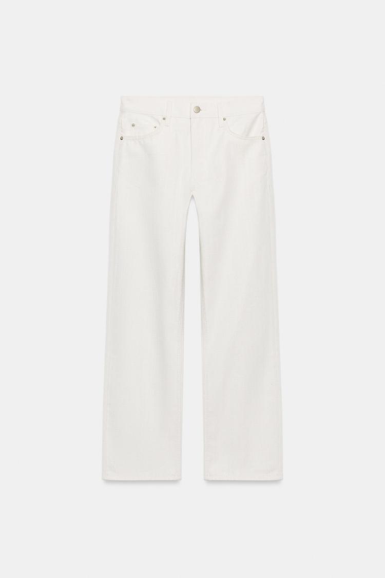 MID-WAIST STRAIGHT LEG JEANS