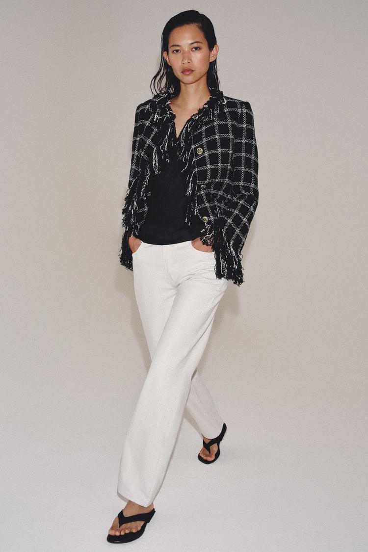 MID-WAIST STRAIGHT LEG JEANS