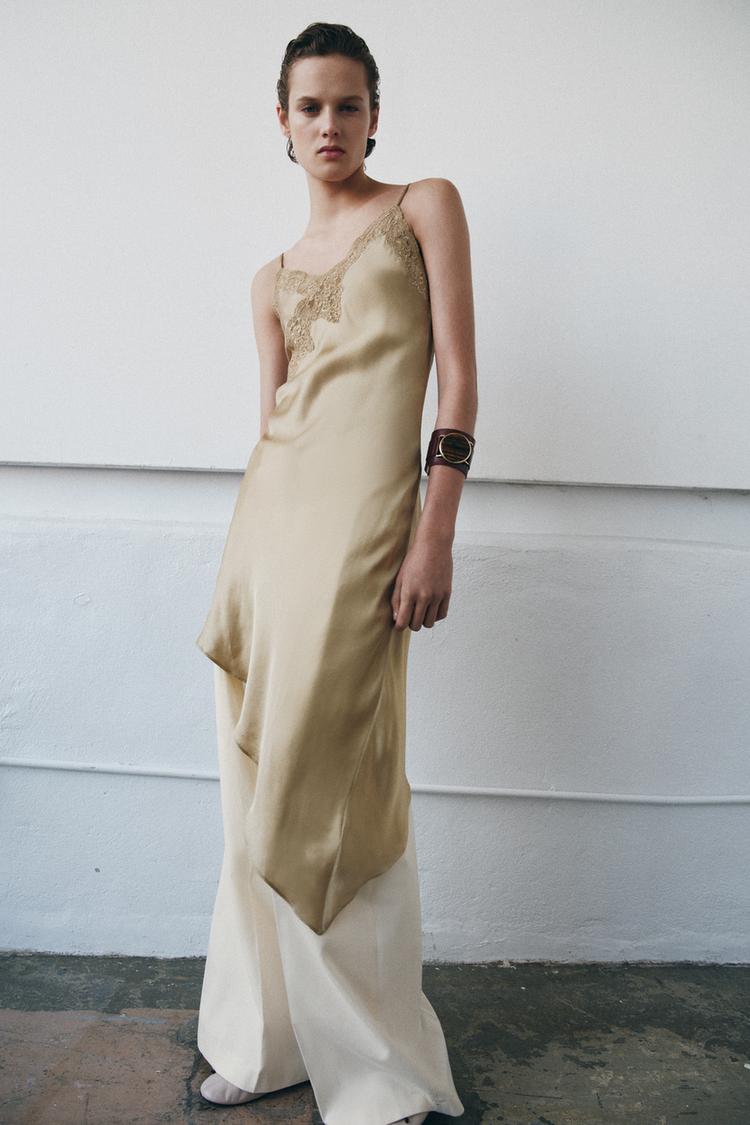 ASYMMETRIC SATIN DRESS
