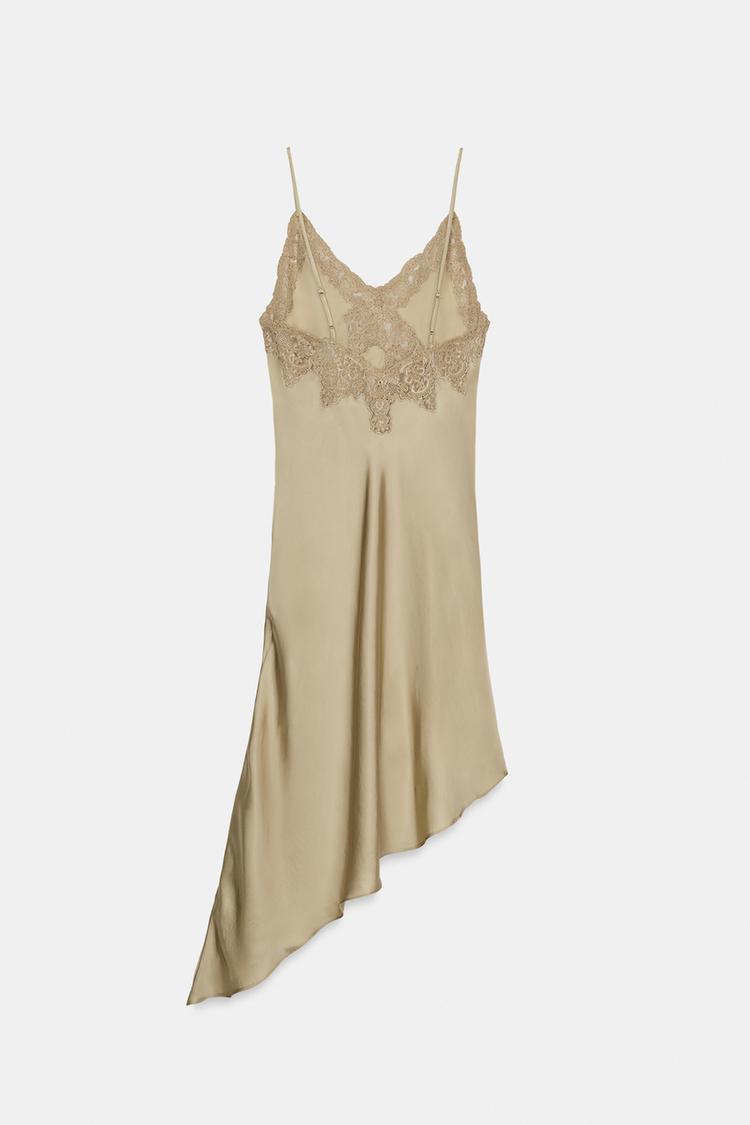 ASYMMETRIC SATIN DRESS
