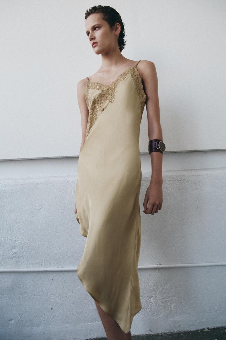 ASYMMETRIC SATIN DRESS