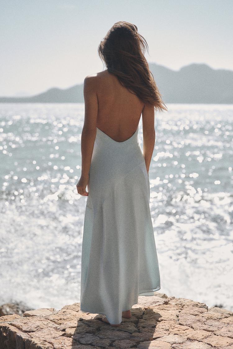 FLOWING HALTER DRESS