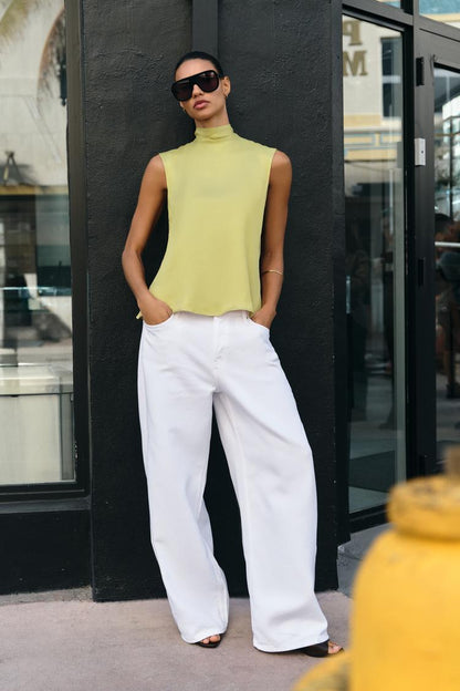 SATIN TOP WITH BOW