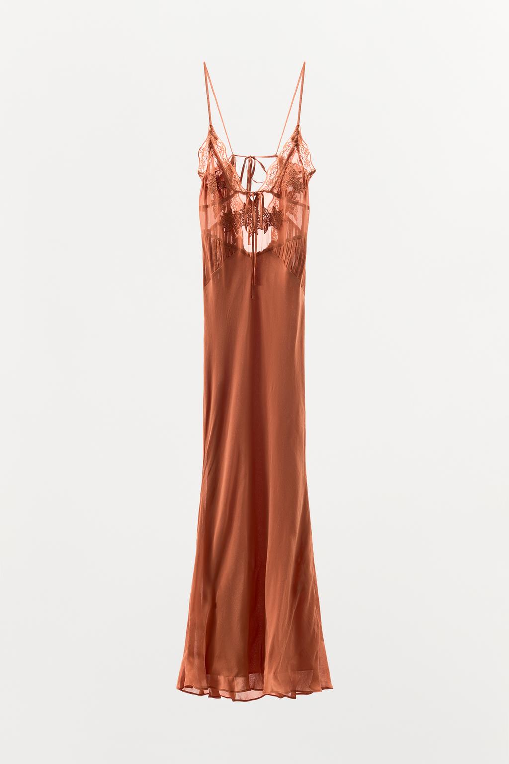 GEORGETTE EMBROIDERED BEADED DRESS