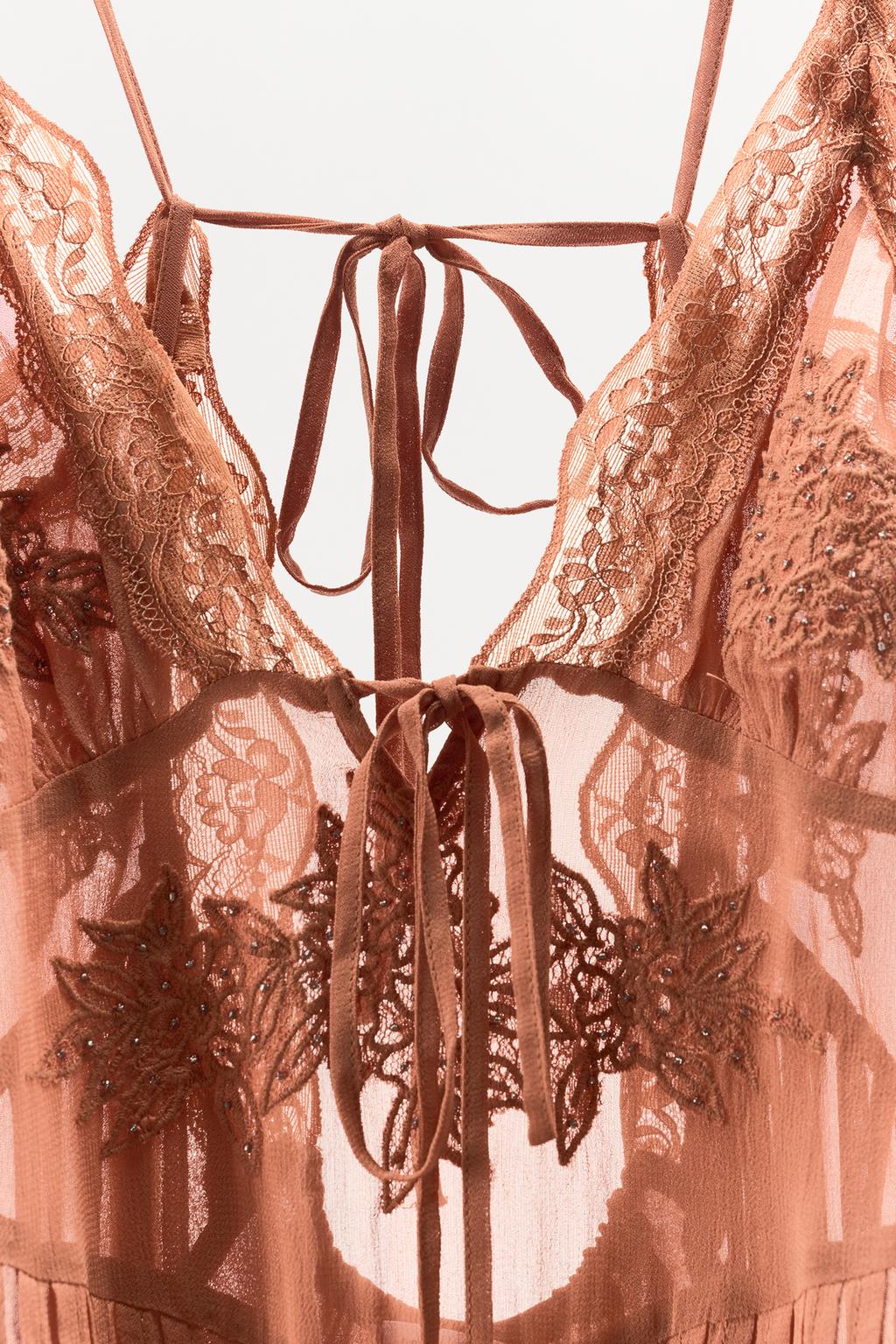 GEORGETTE EMBROIDERED BEADED DRESS