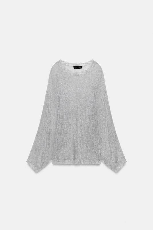 METALLIC THREAD KNIT JUMPER