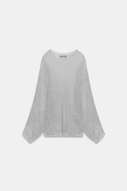 METALLIC THREAD KNIT JUMPER