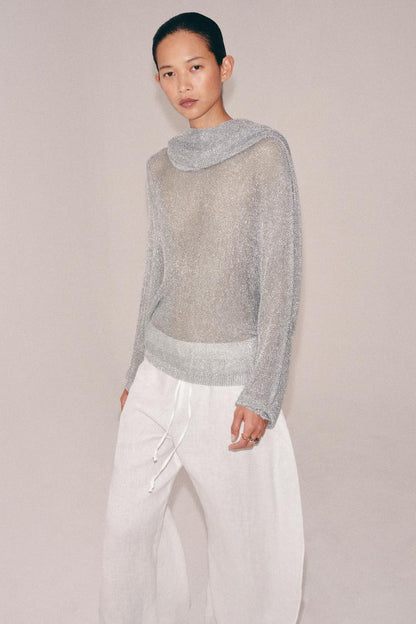 METALLIC THREAD KNIT JUMPER