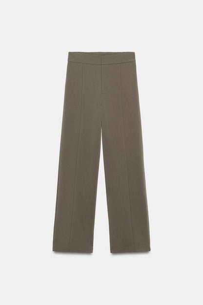 STRAIGHT-LEG TROUSERS WITH FRONT SEAM